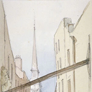 Huggin Lane, City of London, 1851. Artist: Thomas Colman Dibdin