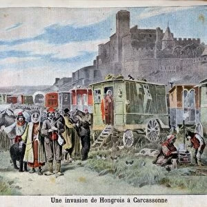 Hungarian gypsies outside Carcassonne, France, 1898. Artist: Henri Meyer