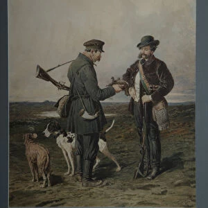 Hunters, 1864. Artist: Sokolov, Pyotr Petrovich (1821-1899)