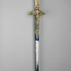 Hunting Hanger, Germany, Handle: about 1670 Crossguard and Blade: 18th century
