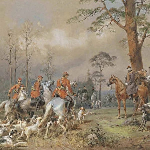 The hunting party of Emperor Alexander II