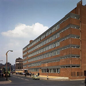Huntsman House, headquarters of Tetleys brewers, Leeds, West Yorkshire, 1968. Artist
