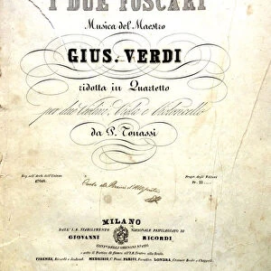 I due Foscari. Quartetto per due Violini, Viola e Violoncello, 1844