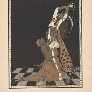 Ida Rubinstein and Vaslav Nijinsky in the ballet Scheharazade. Artist: Barbier, George (1882-1932)