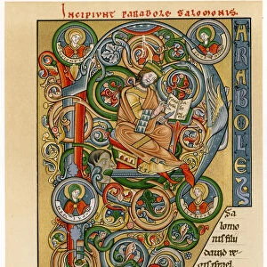 Illuminated iniitial P, 1172