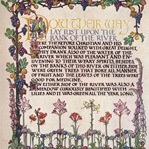 Illuminated Text From The Pilgrims progress, c1920. Artist: Marta Bowerley