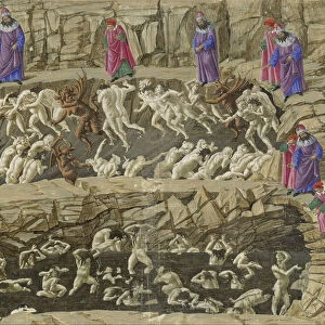 Illustration to the Divine Comedy by Dante Alighieri, 1480-1490. Artist: Botticelli, Sandro (1445-1510)