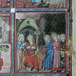 Illustration from the Golden Haggadah, 15th century