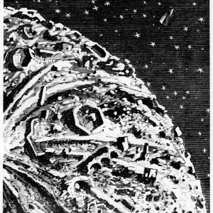 Illustration from De la Terre a la Lune by Jules Verne, 1865 Illustration from De la Terre a la Lune by Jules Verne, 1865