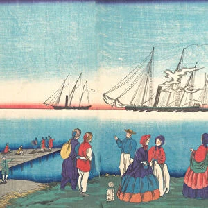Illustration of a Large French Port Trading with Many Nations (Furansukoku oomi
