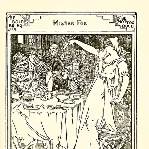 Illustration for "Mr. Fox?, from English Fairy Tales, 1890. Creator: Batten, John Dickson (1860-1932). Illustration for "Mr. Fox?, from English Fairy Tales, 1890. Creator: Batten, John Dickson (1860-1932)