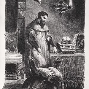 Illustrations for Faust: Faust in his dressing-room, 1828. Creator: Eugene Delacroix (French