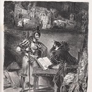 Illustrations for Faust: Mephistopheles visits Faust, 1828. Creator