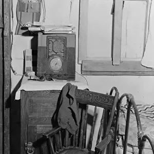 Inside of one-room shack of Rural Rehabilitation client, Tulare County, California, 1938. Creator: Dorothea Lange