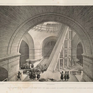 Inside view of the Cathedral and a ramp (From: The Construction of the Saint Isaacs Cathedral), 1845. Artist: Montferrand, Auguste, de (1786-1858)