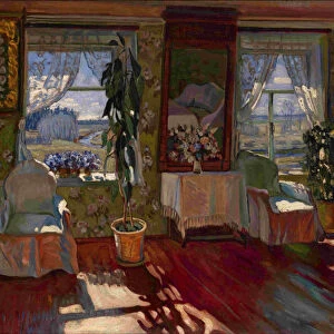 Interior, 1917. Artist: Zhukovsky, Stanislav Yulianovich (1873-1944)