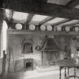 Interior of Anne Hathaways Cottage, Stratford-upon-Avon, Warwickshire, England, 1924-1926