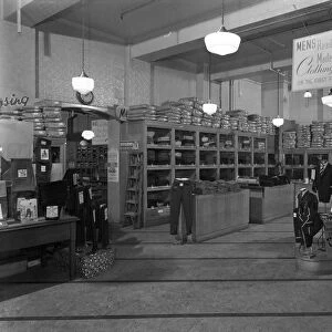 Interior of the Barnsley Co-op central mens tailoring department, South Yorkshire, 1959