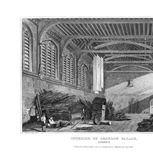 Interior of Croydon Palace, Surrey, 1829. Artist: James Lambert