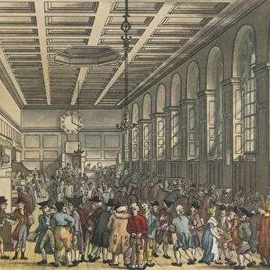Interior of Custom House, London, 1808. Artists: Augustus Charles Pugin, Thomas Rowlandson