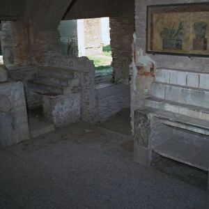 Interior of a food-shop in the Roman city of Ostia, 2nd century