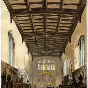 Interior of St Johns College Chapel, Cambridge, Cambridgeshire