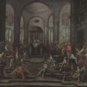 Interior of a Synagogue, c. 1725-1735. Creator: Alessandro Magnasco (Italian, 1667-1749)