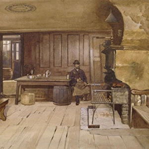 Interior of the tap room in the Sieve public house, Church Street, Minories, London, 1885