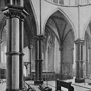 Interior of the Temple Church, City of London, c1905 (1906). Artist: Photochrom Co Ltd of London