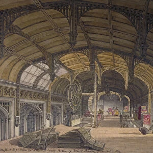 Interior view of Crosby Hall at no 36 Bishopsgate, City of London, 1819