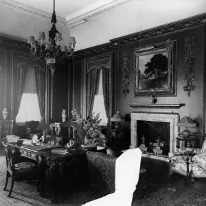 Interior view of Mrs. Hamilton Rice home in Newport, Rhode Island, with... between 1917 and 1927. Creator: Frances Benjamin Johnston