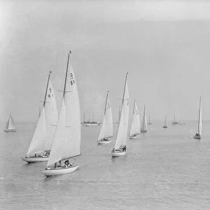 International 6 Metres class racing at Cowes. Creator: Kirk & Sons of Cowes