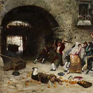 An Interrupted Banquet. Artist: Garate y Clavero, Juan Jose (1870-1939)