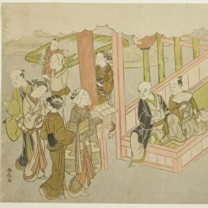 The Introduction (Miai), the first sheet from the series "Marriage in Brocade Prints... c. 1769. Creator: Suzuki Harunobu