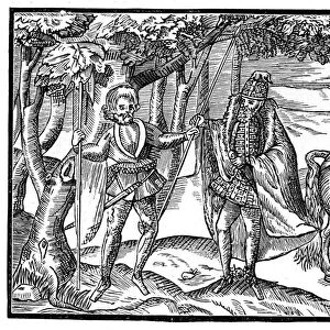 An Irish chief and his attendants, 1581, (1893)