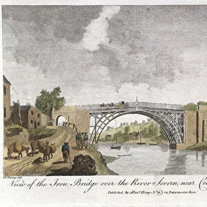 Iron bridge across the Severn at Ironbridge, Coalbrookdale, England, built 1779