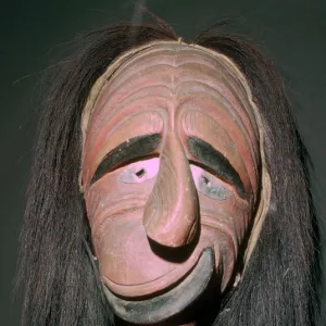 Iroquois false-face mask which belonged to a member of the False Face Band