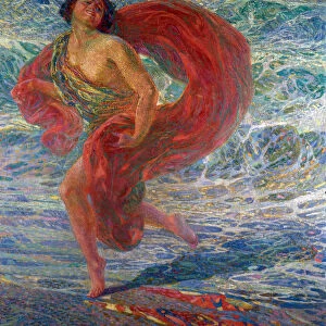 Isadora Duncan. (Gioia tirrena), 1914. Creator: Nomellini, Plinio (1866-1943)