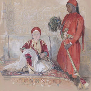 Iskander Bey and his Servant, ca. 1848. Creator: John Frederick Lewis
