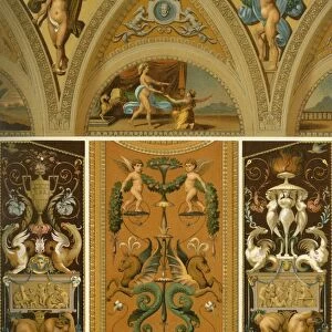 Italian Renaissance ceiling and wall painting, (1898). Creator: Unknown