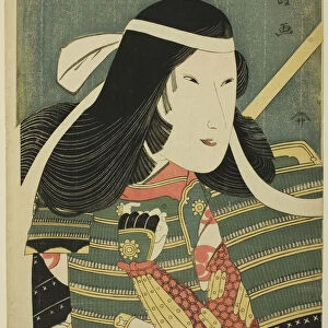 Iwai Kumesaburo in the Role of Lady Tomoe, 1797. Creator: Utagawa Kunimasa