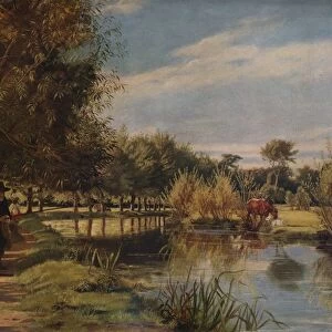Izaak Walton angling: A Summers day on the banks of the Colne, (1938). Artist: Edward Matthew Ward