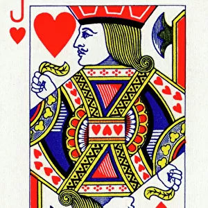 Jack of Hearts from a deck of Goodall & Son Ltd. playing cards, c1940