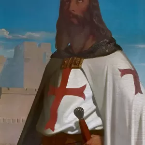 Jacques de Molay, Grand Master of the Knights Templar. Artist: Amaury-Duval, Eugene Emmanuel (1808-1885)