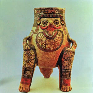 Jaguar shaped wooden kero, part of the Incan culture