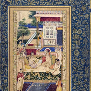 Jahangir and Prince Khurram with Nur Jahan, c1624-1625