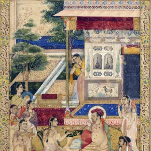 Jahangir and Prince Khurram with Nur Jahan, c1624-1625