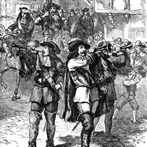 James II proclaimed at Boston, 1685 (c1880). Artist: Whymper
