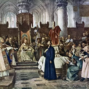 Jan Hus Before the Council of Constance, 1415 (1926). Artist: Vaclav Brozik