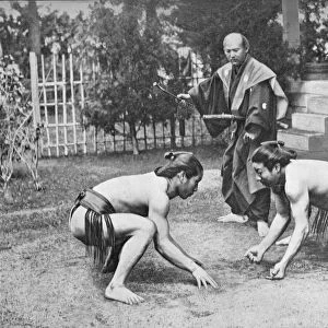 Japanese Wrestlers Ready for a Go, c1902, (1903)